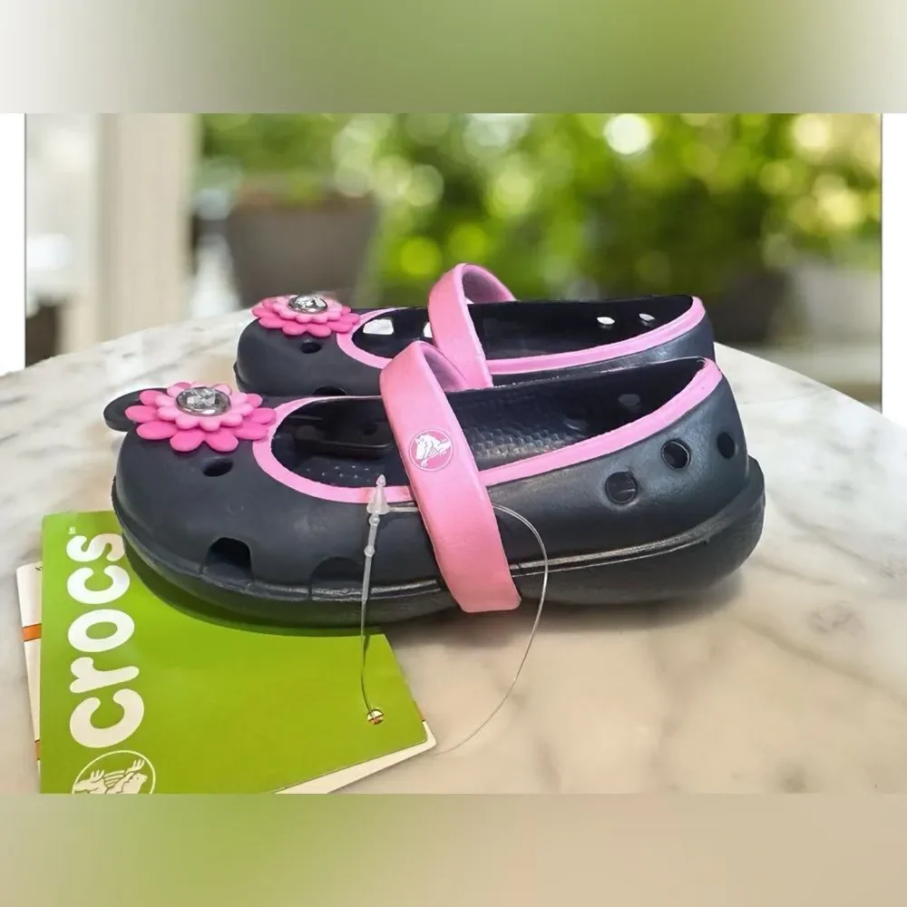 NWT CROCS Toddler Baby Mary Jane  Keeley Springtime  Sandals Size C 6